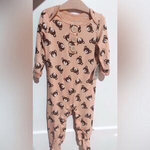 SOLD! Milk Berry Bamboo Footie!